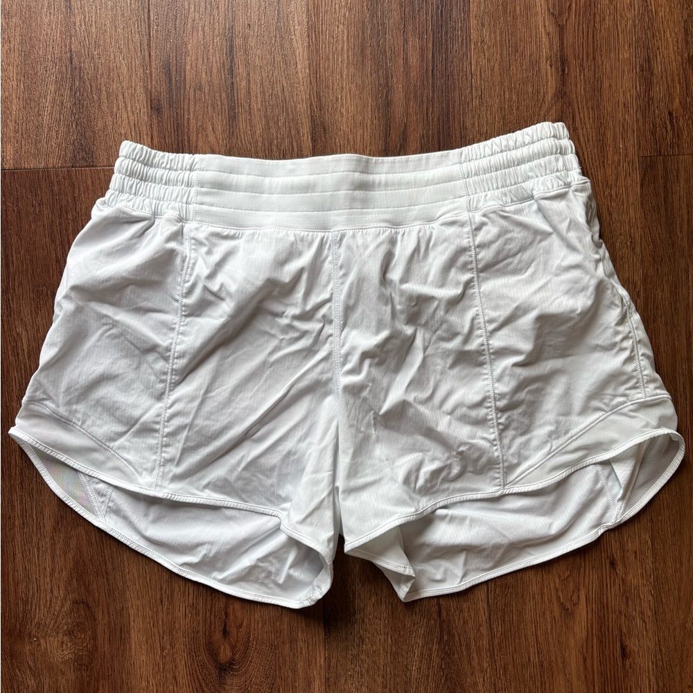 lululemon athletica White Athletic Shorts; Hotty 4 inch.